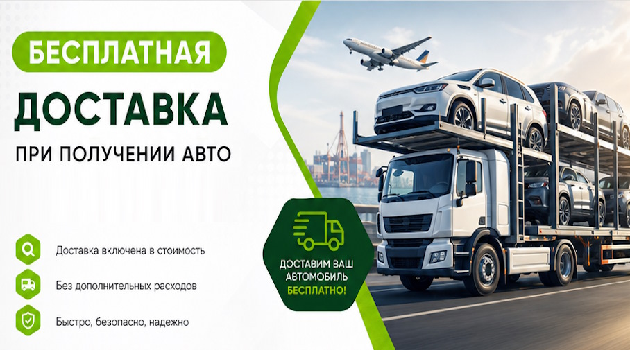 Акция! Бесплатная доставка по Камышине при получении авто